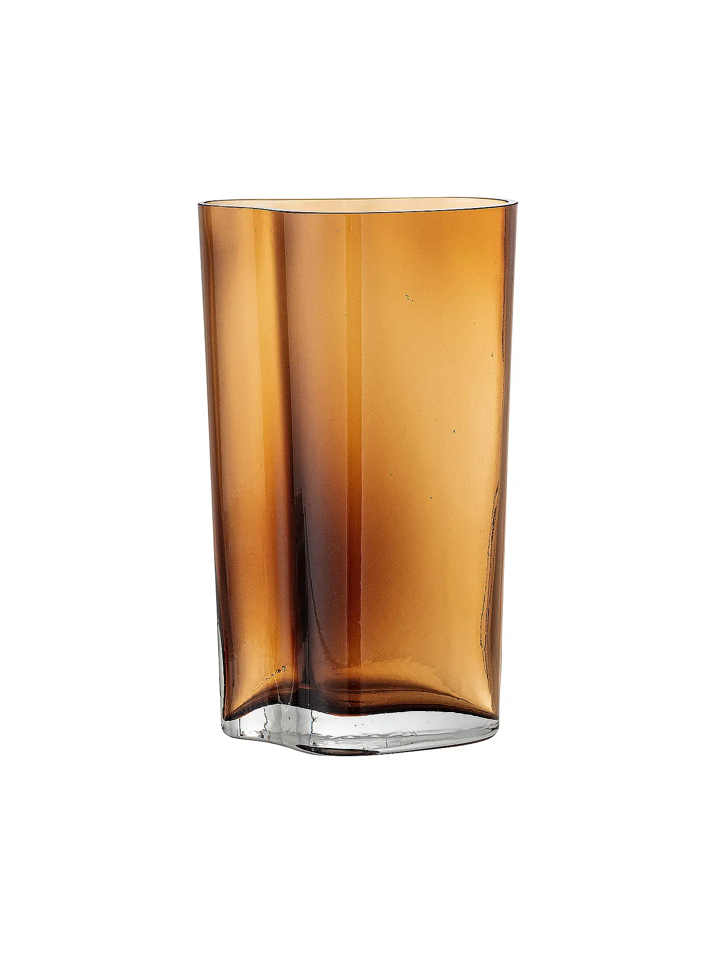 BLOOMINGVILLE | Glasvase Benia 12x20x8cm Braun | 